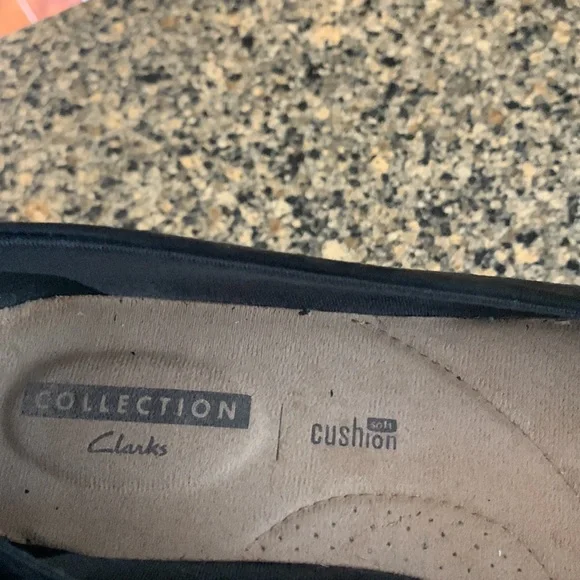 Black suede and leather women’s Clark shoes with Velcro ankle strap 10M - Picture 4 of 4